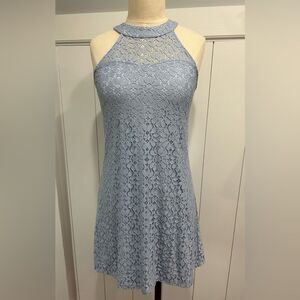 Periwinkle lace dress - like new!